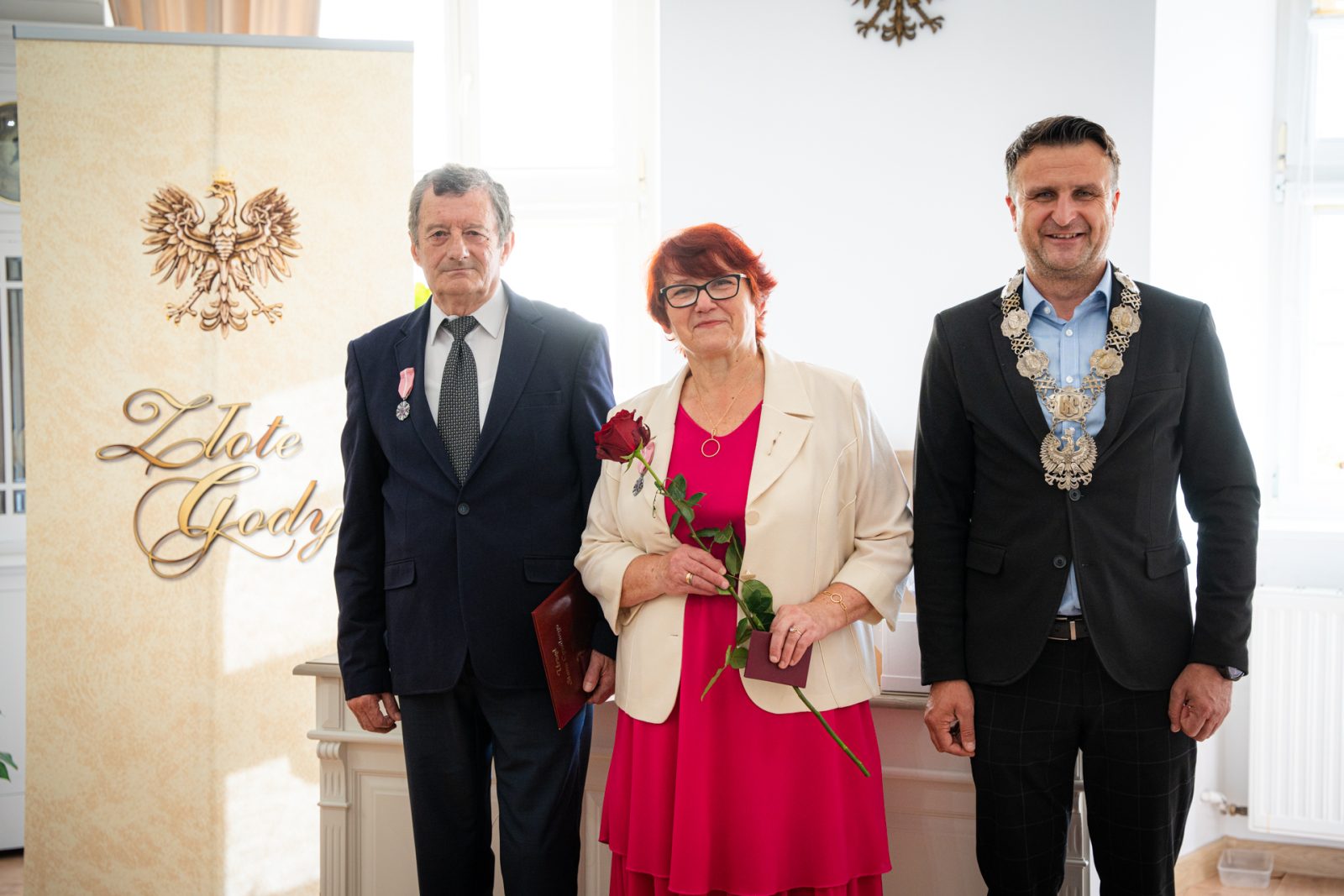 Uroczyste wręczenie medali za długoletnie pożycie małżeńskie w Gryfowie Śląskim