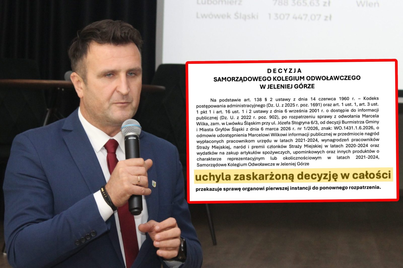 Burmistrz Daniel Koko przegrał czwartą sprawę z redakcją w SKO. Od ponad roku nie chce ujawnić wydatków i nagród