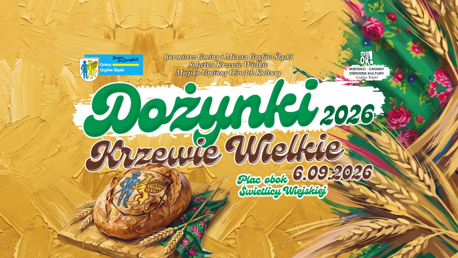 Święto Plonów w Krzewiu Wielkim. Zapraszamy na Dożynki Gminne 2026!