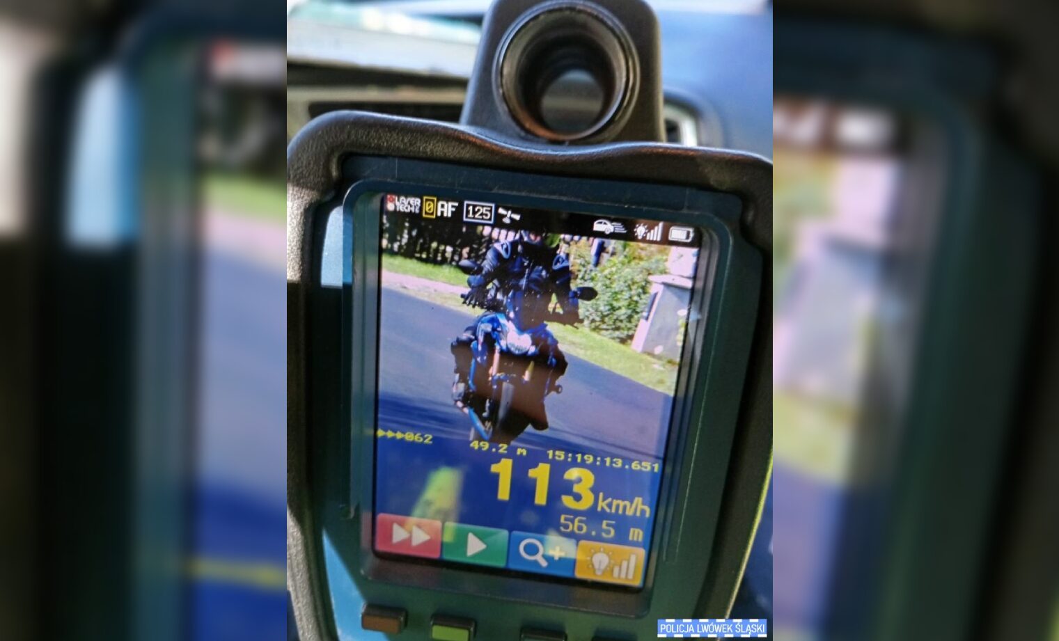 Pędził 113 km/h przez Pilchowice. Motocyklista stracił prawo jazdy