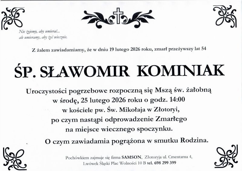Odszedł Sławomir Kominiak