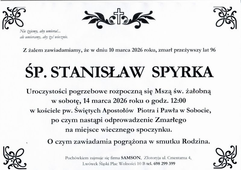 Odszedł Stanisław Spyrka