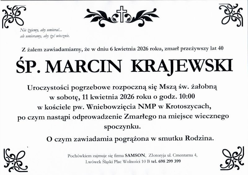Odszedł Marcin Krajewski